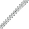 Thumbnail Image 0 of 1/2 CT. T.W. Diamond Swirl Line Bracelet in Sterling Silver – 7.5"