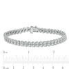Thumbnail Image 3 of 1/2 CT. T.W. Diamond Swirl Line Bracelet in Sterling Silver – 7.5"