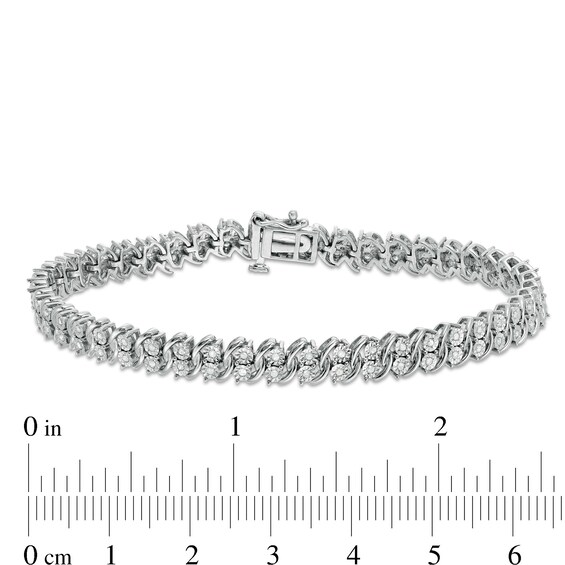 Tuscany Silver 8.24.6012 Women's Bracelet 925 Sterling Silver Round Cut Diamond