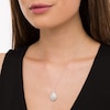 Thumbnail Image 1 of 1 CT. T.W. Composite Pear-Shaped Diamond Double Frame Pendant in 10K White Gold