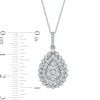 Thumbnail Image 2 of 1 CT. T.W. Composite Pear-Shaped Diamond Double Frame Pendant in 10K White Gold
