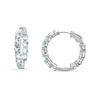Thumbnail Image 1 of 4.5mm Aquamarine Inside-Out Hoop Earrings in Sterling Silver
