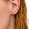 Thumbnail Image 1 of 5.0mm Morganite Solitaire Stud Earrings in 10K Rose Gold