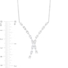 Thumbnail Image 1 of 1 CT. T.W. Baguette and Round Diamond Double Curved Necklace in 10K White Gold – 17"