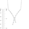 Thumbnail Image 2 of 1 CT. T.W. Baguette and Round Diamond Double Curved Necklace in 10K White Gold – 17"