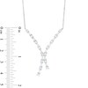 Thumbnail Image 1 of 1 CT. T.W. Baguette and Round Diamond Double Curved Necklace in 10K White Gold – 17"