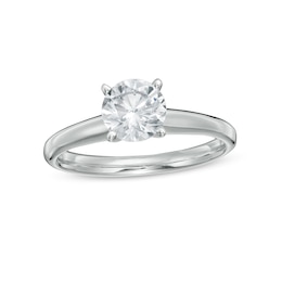 1 CT. Certified Diamond Solitaire Engagement Ring in 14K White Gold (J/I1)