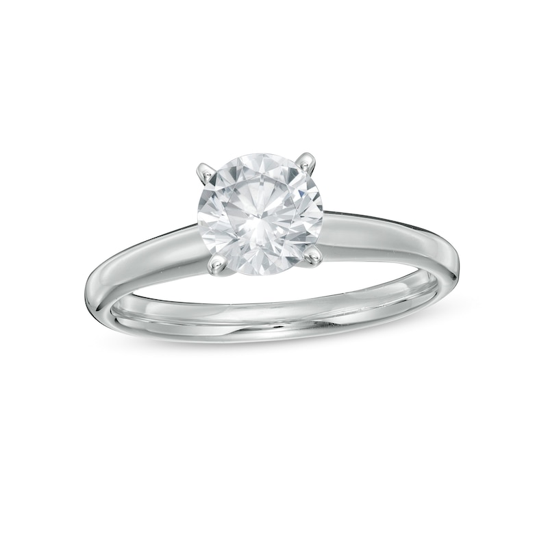 Main Image 1 of 1 CT. Certified Diamond Solitaire Engagement Ring in 14K White Gold (J/I1)