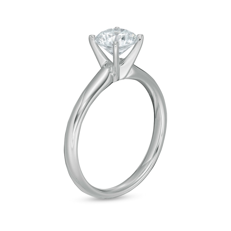 Main Image 3 of 1 CT. Certified Diamond Solitaire Engagement Ring in 14K White Gold (J/I1)