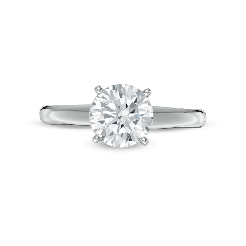 Main Image 4 of 1-1/5 CT. Certified Diamond Solitaire Engagement Ring in 14K White Gold (J/I1)