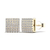 Men's 1/5 CT. T.W. Square Composite Diamond Convex Stud Earrings in 14K Gold
