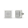 Thumbnail Image 0 of Men's 1/5 CT. T.W. Square Composite Diamond Frame Stud Earrings in 14K White Gold