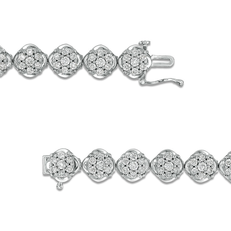 4 CT. T.W. Multi-Diamond Tennis Bracelet in 10K White Gold