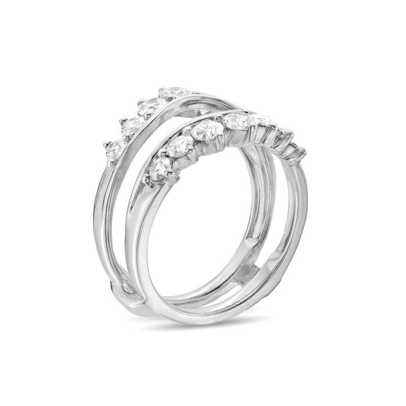 1-1/2 CT. T.W. Diamond Crown Solitaire Enhancer in 14K White Gold