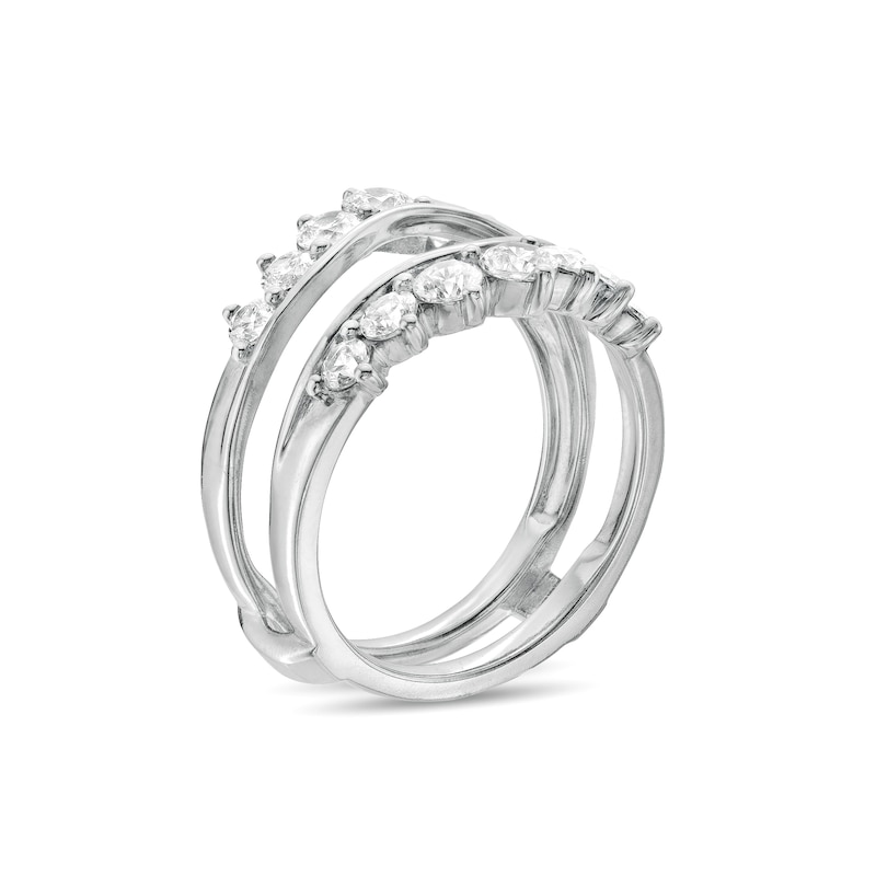 Main Image 2 of 1-1/2 CT. T.W. Diamond Crown Solitaire Enhancer in 14K White Gold