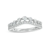 Thumbnail Image 1 of 1/2 CT. T.W. Diamond Contour Double Row Anniversary Band in 14K White Gold