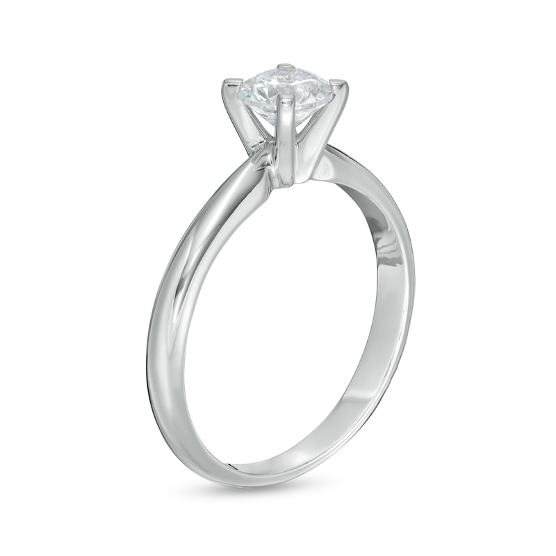 Main Image 3 of 3/4 CT. Certified Diamond Solitaire Engagement Ring in 14K White Gold (J/I1)