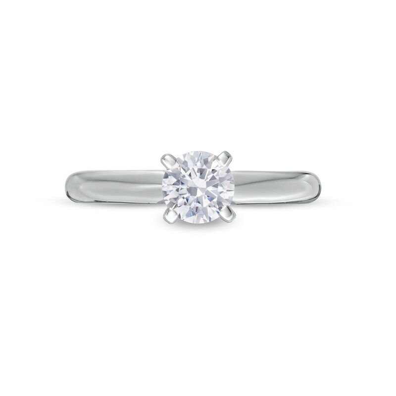 Main Image 4 of 3/4 CT. Certified Diamond Solitaire Engagement Ring in 14K White Gold (J/I1)