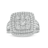 Thumbnail Image 0 of 1 CT. T.W. Composite Diamond Cushion-Shaped Frame Ring in Sterling Silver
