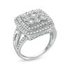 Thumbnail Image 1 of 1 CT. T.W. Composite Diamond Cushion-Shaped Frame Ring in Sterling Silver