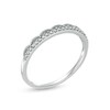 Thumbnail Image 3 of 1/10 CT. T.W. Diamond Vintage-Style Scallop Edge Anniversary Band in 10K White Gold