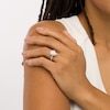 Thumbnail Image 2 of 1-1/4 CT. T.W. Composite Pear Diamond Frame Engagement Ring in 14K White Gold