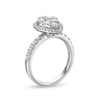 Thumbnail Image 2 of 1-1/4 CT. T.W. Composite Pear Diamond Frame Engagement Ring in 14K White Gold