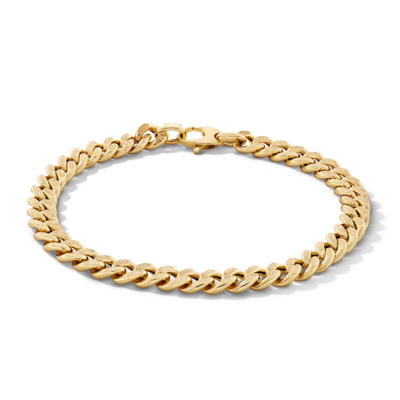 Main Image 1 of Made in Italy 7mm Reversible Curb Chain in Hollow 10K Gold – 8.5"