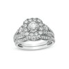 Thumbnail Image 0 of 1-1/2 CT. T.W. Diamond Cushion Frame Vintage-Style Bridal Set in 14K White Gold