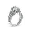 Thumbnail Image 2 of 1-1/2 CT. T.W. Diamond Cushion Frame Vintage-Style Bridal Set in 14K White Gold