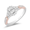 Thumbnail Image 0 of Enchanted Disney Aurora 7/8 CT. T.W. Oval Diamond Frame Engagement Ring in 14K Two-Tone Gold