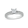 Thumbnail Image 0 of Adrianna Papell 3/4 CT. T.W. Certified Princess-Cut Diamond Engagement Ring in 14K White Gold (I/I1)