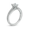 Thumbnail Image 2 of Adrianna Papell 3/4 CT. T.W. Certified Princess-Cut Diamond Engagement Ring in 14K White Gold (I/I1)
