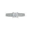 Thumbnail Image 3 of Adrianna Papell 3/4 CT. T.W. Certified Princess-Cut Diamond Engagement Ring in 14K White Gold (I/I1)