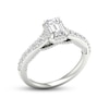 Thumbnail Image 3 of Trouvaille Collection 1-1/3 CT. T.W. DeBeers®-Graded Emerald-Cut Diamond Frame Engagement Ring in Platinum (F/SI2)
