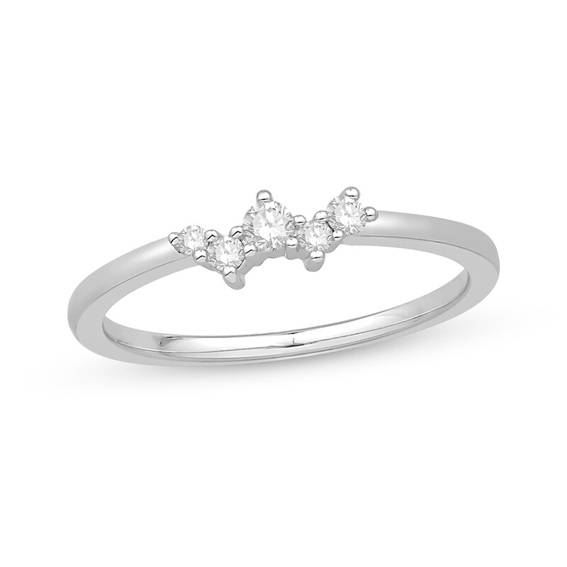 Main Image 1 of 1/8 CT. T.W. Diamond Scatter Ring in 10K White Gold