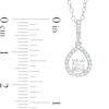 Thumbnail Image 3 of 1/3 CT. T.W. Diamond Teardrop Outline Frame Pendant in 10K White Gold