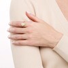 Thumbnail Image 2 of EFFY™ Collection Freshwater Cultured Pearl and 1/4 CT. T.W. Diamond Bypass Crossover Split Shank Ring in 14K Gold