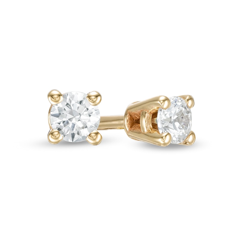 Main Image 1 of 1/10 CT. T.W. Diamond Solitaire Stud Earrings in 14K Gold (J/I2)