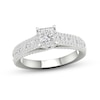 Thumbnail Image 0 of Trouvaille Collection 1-1/4 CT. T.W. DeBeers®-Graded Princess-Cut Diamond Edge Engagement Ring in Platinum (F/I1)