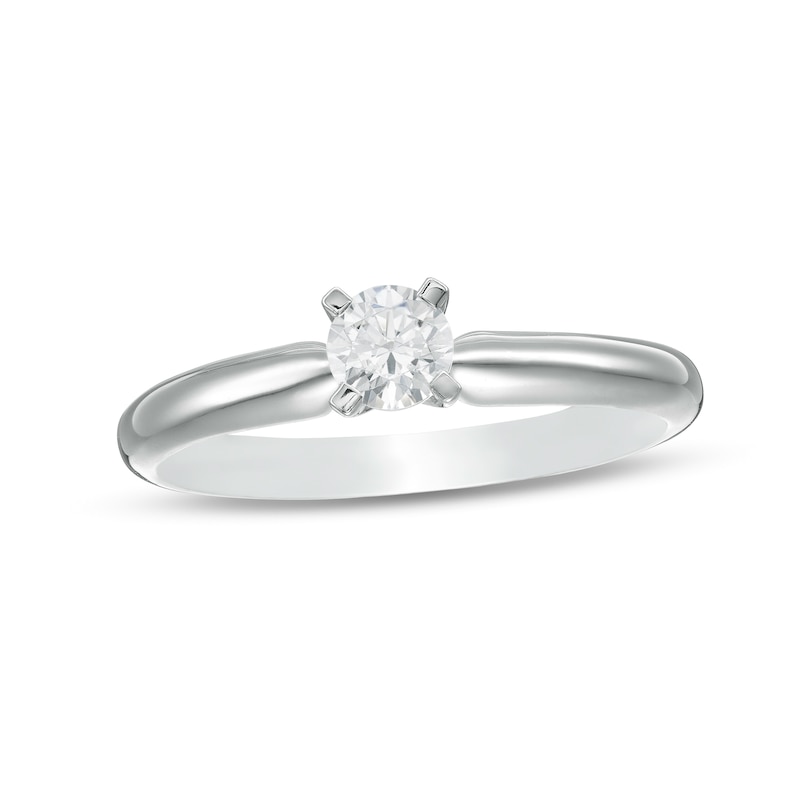 Main Image 1 of 1/3 CT. Diamond Solitaire Engagement Ring in 10K White Gold (I/I3)