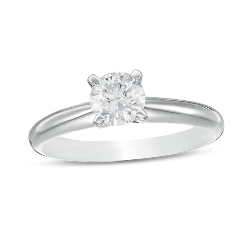 Main Image 1 of 1/2 CT. Diamond Solitaire Engagement Ring in 10K White Gold (I/I3)