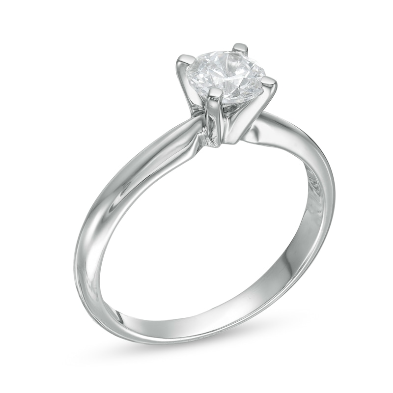 Main Image 3 of 1/2 CT. Diamond Solitaire Engagement Ring in 10K White Gold (I/I3)