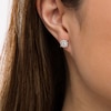 Thumbnail Image 1 of 1/2 CT. T.W. Diamond Frame Stud Earrings in 10K Gold