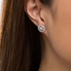 Thumbnail Image 1 of 1/2 CT. T.W. Multi-Diamond Frame Stud Earrings in 10K White Gold