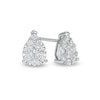 Thumbnail Image 1 of 1/2 CT. T.W. Composite Pear-Shaped Diamond Stud Earrings in 10K White Gold