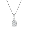 Thumbnail Image 0 of 1/2 CT. T.W. Composite Pear-Shaped Diamond Pendant in 10K White Gold