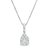 Thumbnail Image 1 of 1/2 CT. T.W. Composite Pear-Shaped Diamond Pendant in 10K White Gold