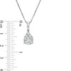 Thumbnail Image 2 of 1/2 CT. T.W. Composite Pear-Shaped Diamond Pendant in 10K White Gold