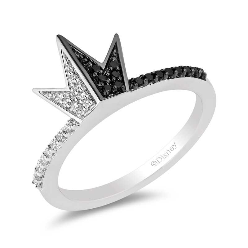 Enchanted Disney Villains Cruella De Vil 1/5 CT. T.W. Diamond Crown Ring in Sterling Silver